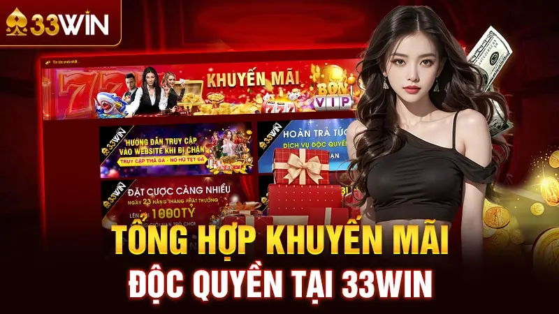 Tổng hợp khuyến mãi độc quyền tại 33win